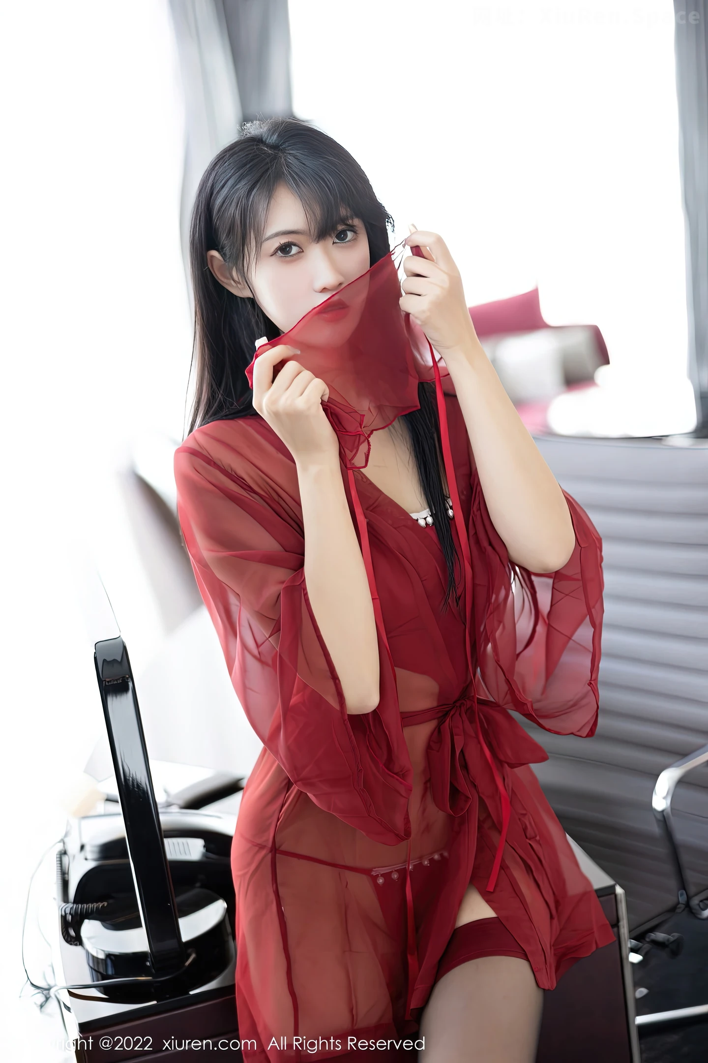 图片[2]-[XiuRen秀人网] VOL.5850 模特林子遥私房性感红色薄纱睡衣+性感黑色内衣完美诱惑写真81P-秀人网官方网站